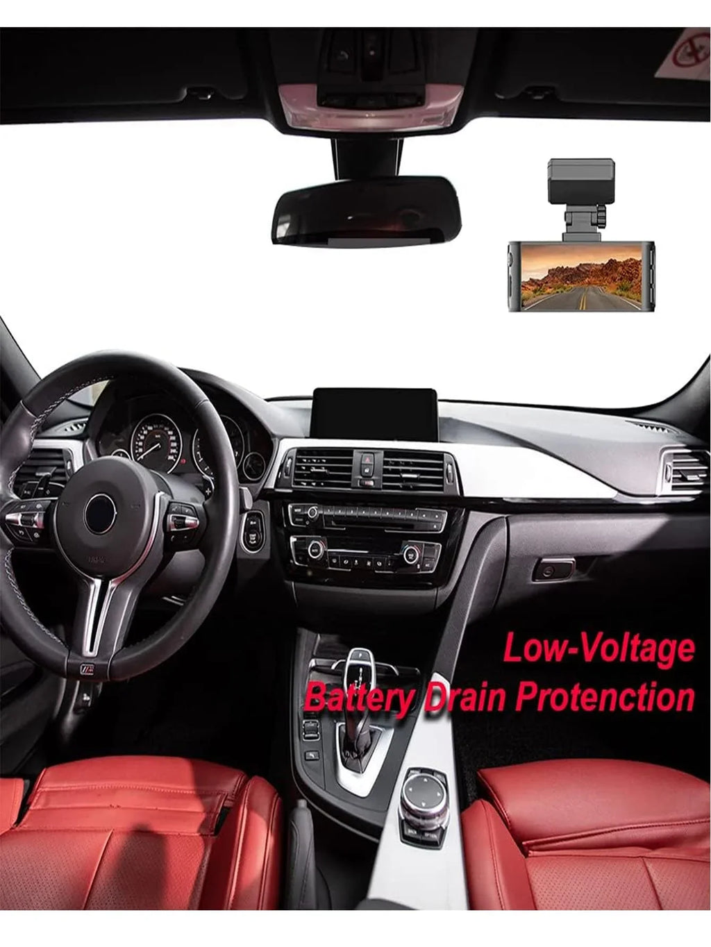 4K Dash Cam with Wi-Fi,  Front Camera, and Type- Hardwire Kit