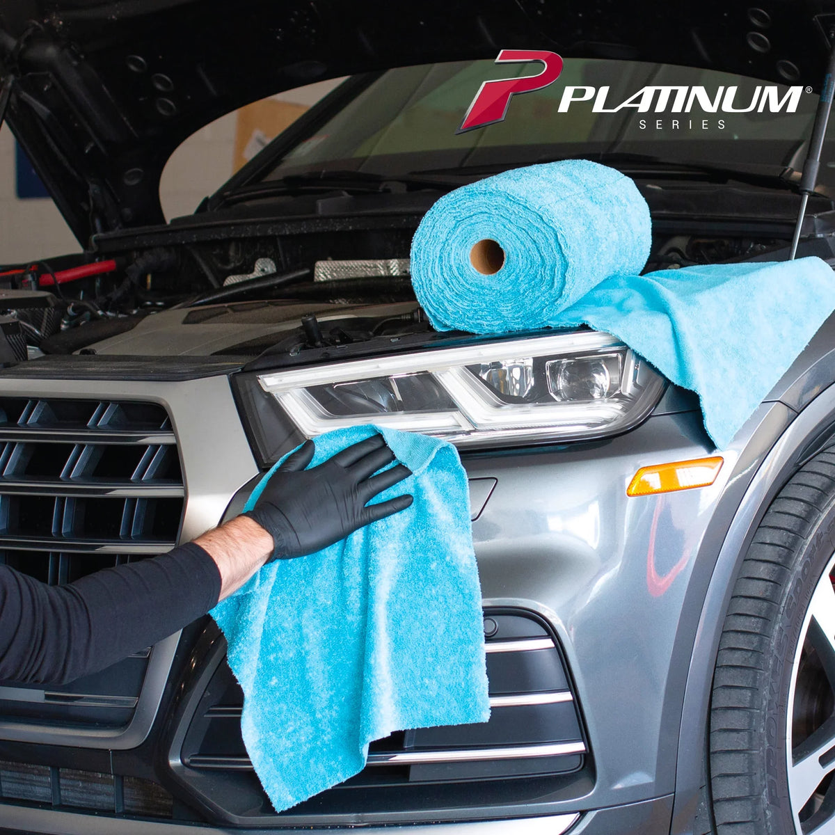Platinum Series  Multi-Purpose Microfiber Cleaning, Detailing Towels, 50 Count Roll