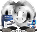 Detroit Axle - Rear Brake Kit for Dodge Grand Caravan Journey Chrysler Town & Country  Routan Ram / [w/ Piston Calipers] Disc Brake Rotors Replacement Ceramic Brakes Pads: 12" inch Rotor