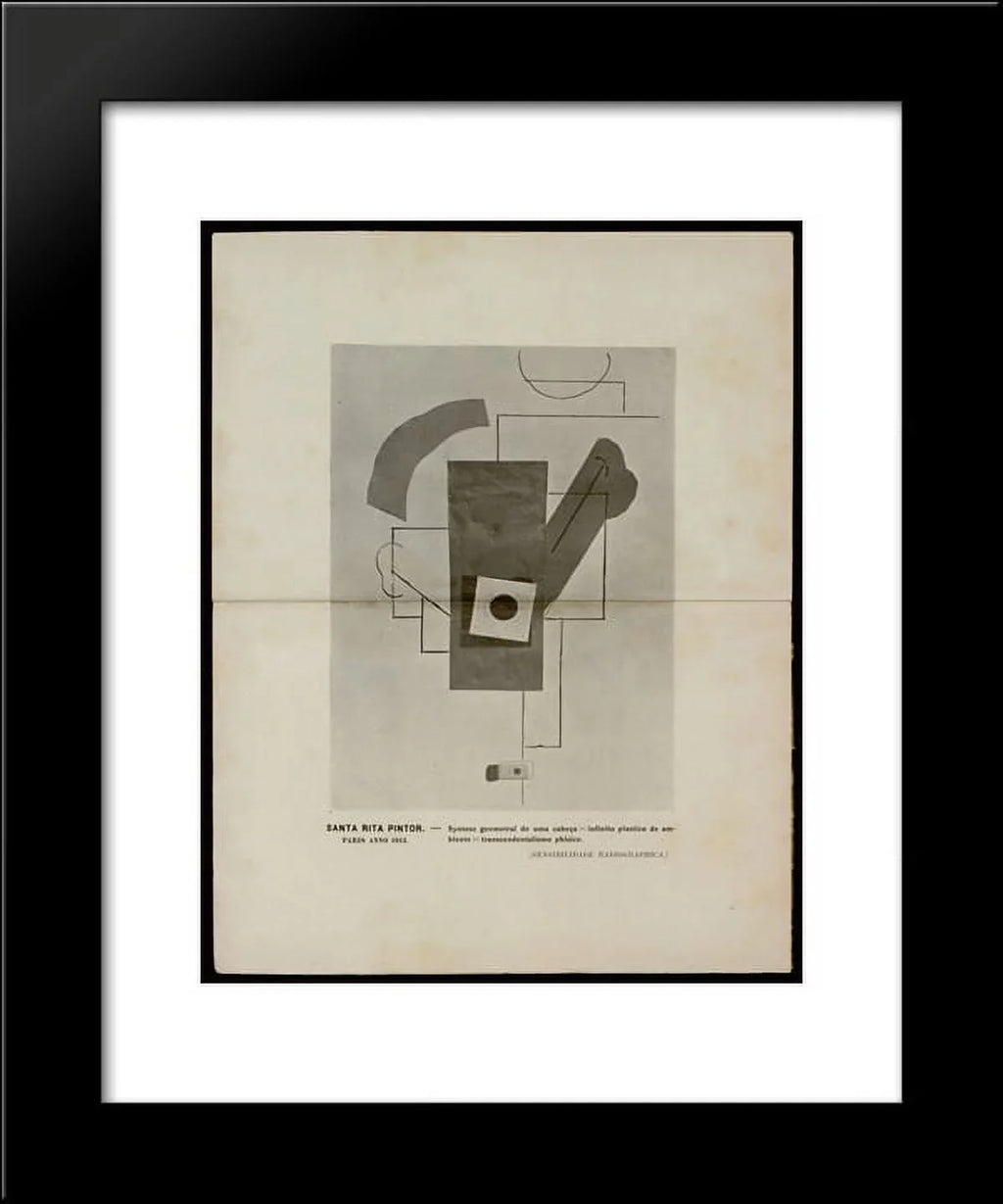 Syntese geometral de uma cabeça x infinito plástico de ambiente x transcendentalismo físico ( ) 20x24 Framed Art Print by Guilherme de Santa-Rita