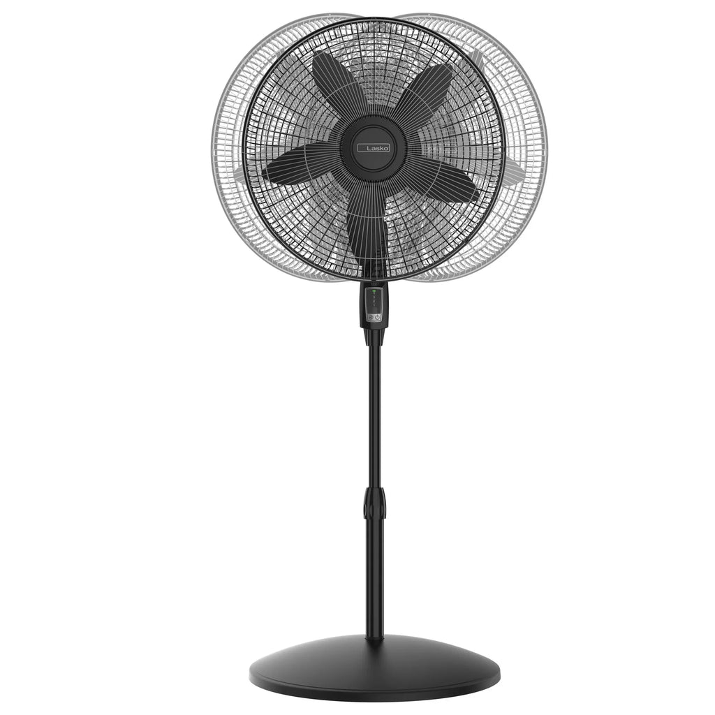 Lasko Cyclone Max 18" 4-Speed Large Room Pedestal Fan with Remote, 53" , Black, , New