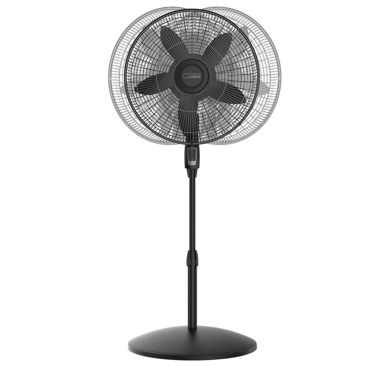 Lasko Cyclone Max 18" 4-Speed Large Room Pedestal Fan with Remote, 53" , Black, , New
