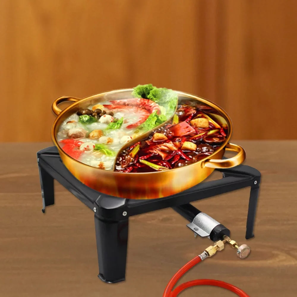 Nebublu Propane Gas Cooker - Single Cast Iron Stove for Camping , Portable and Efficient