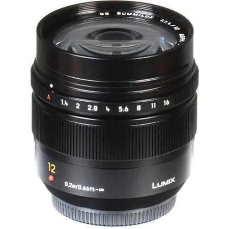 Lumix  Leica  Summilux 12mm f/1.4 Aspherical Lens for Micro Four Thirds, Black