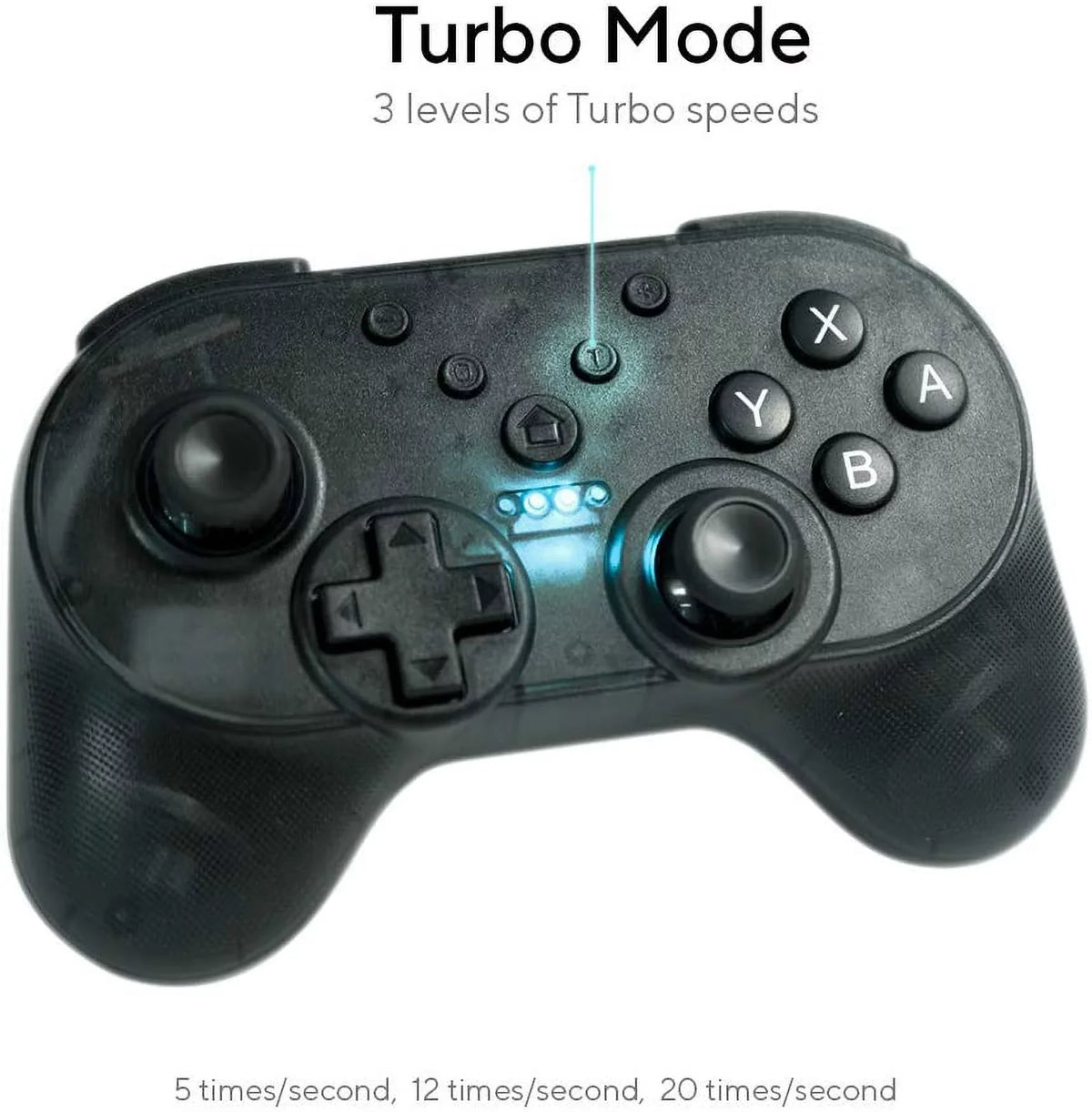 Wireless Mini Gamepad w/ Turbo Mode + Amiibo  Support [Nintendo Switch Accessory]