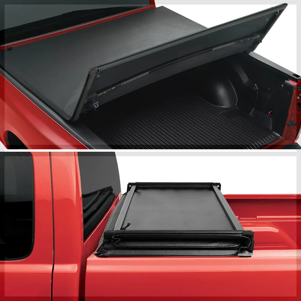 Short Bed Tonneau Cover 5.7Ft Soft Tri-Fold Fleetside for 09-21 Ram 1500/2500 Fits select: 2009,2011-2012   1500