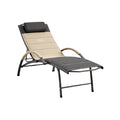 Adjustable Outdoor Lounge Chair with Cushioned Support