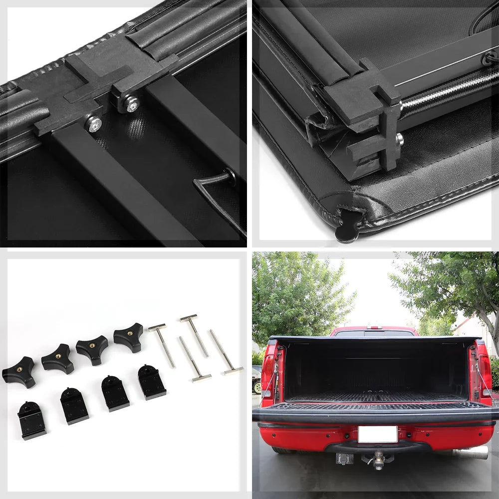 Short Bed Tonneau Cover 5.7Ft Soft Tri-Fold Fleetside for 09-21 Ram 1500/2500 Fits select: 2009,2011-2012   1500