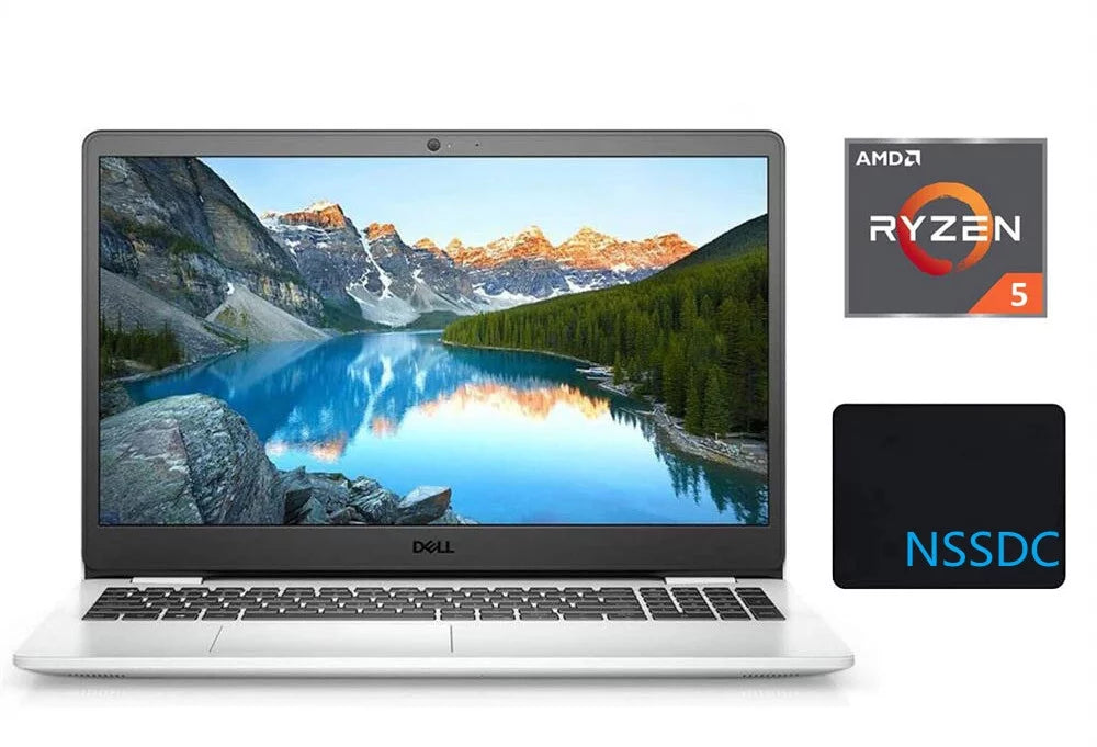 2021 Dell Inspiron 15 3505 15.6"  Laptop,  Ryzen 5-3450U Processor, 12GB , 2TB ,  Radeon Vega 8 Graphics, Webcam, , Bluetooth, Windows 10, White, with  Mousepad
