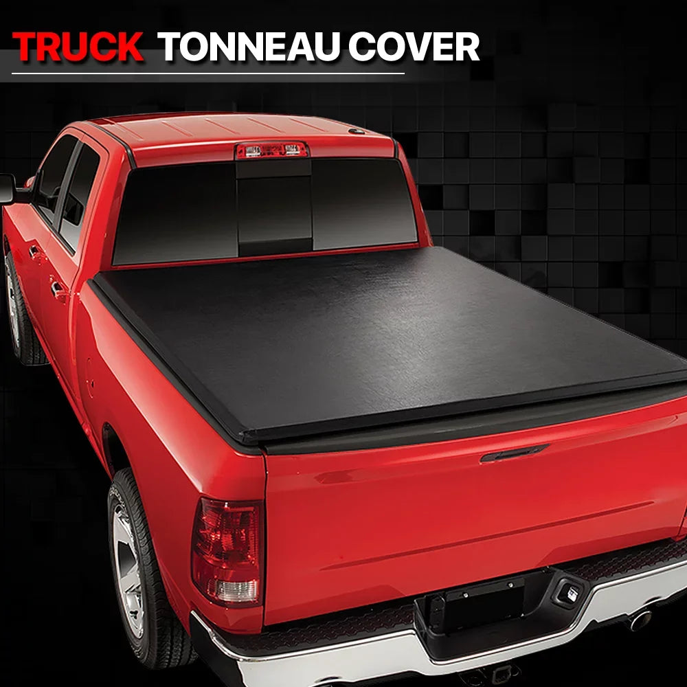 Short Bed Tonneau Cover 5.7Ft Soft Tri-Fold Fleetside for 09-21 Ram 1500/2500 Fits select: 2009,2011-2012   1500