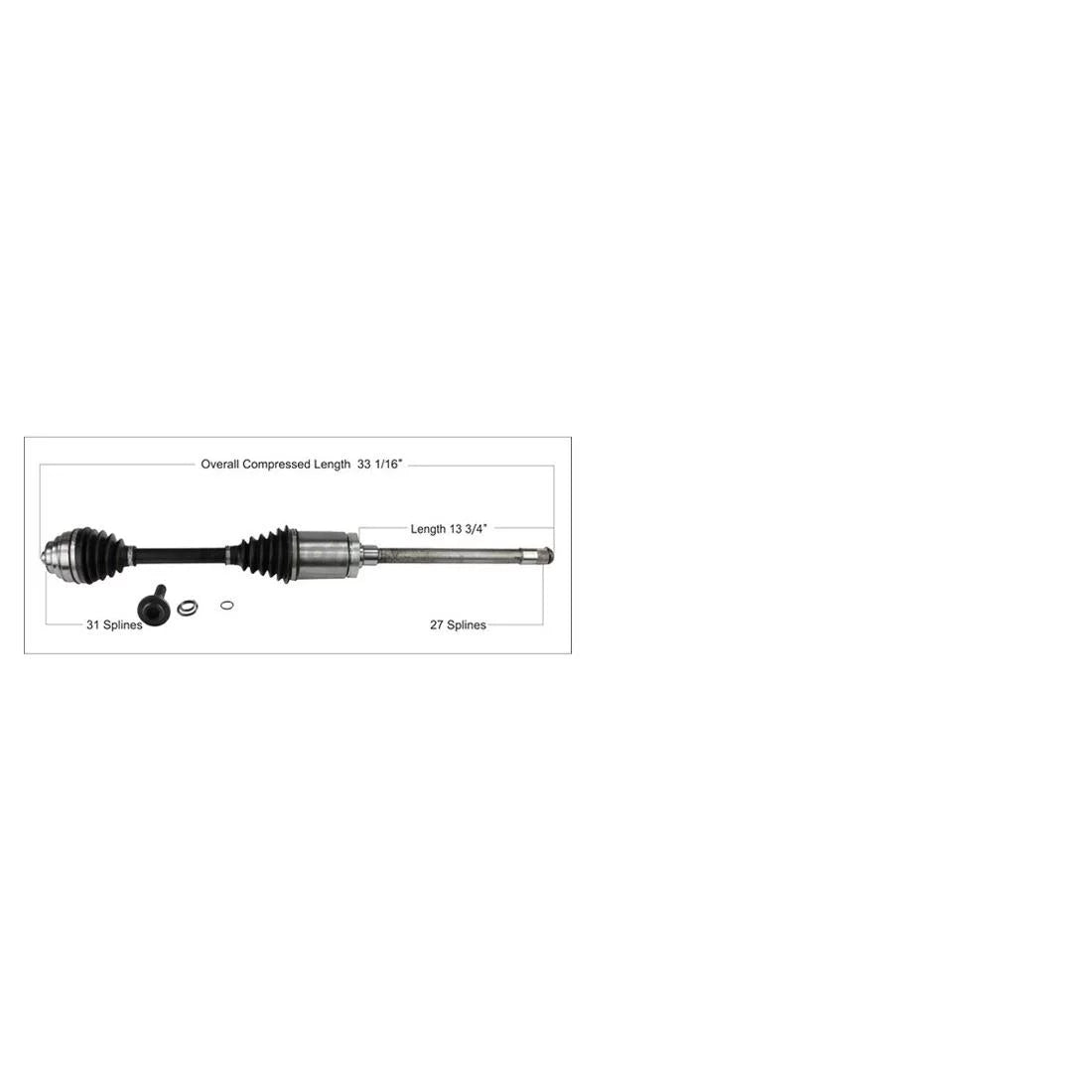 TrakMotive Front  Axle  Joint Shaft Assembly For  228i 2014-2016 For  228i xDrive 2015 2016 For  230i 2017-2019 For  230i xDrive 2017-2020 For  320i 2013-2018 For  320i xDrive 20