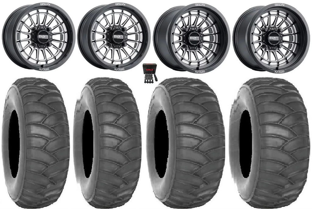MetalFX Delta  15x7/15x10 Wheels Bk 33" / Tires Can-Am Maverick  / Honda Pioneer 1000 / Talon