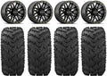 Raceline Ryno Bdlk 14" Bk Wheels 30" Reptile Tires Kawasaki Mule Pro