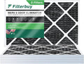 Filterbuy 10x24x1  8 Odor Eliminator Pleated   Furnace Air Filters with Activated Carbon (5-Pack)