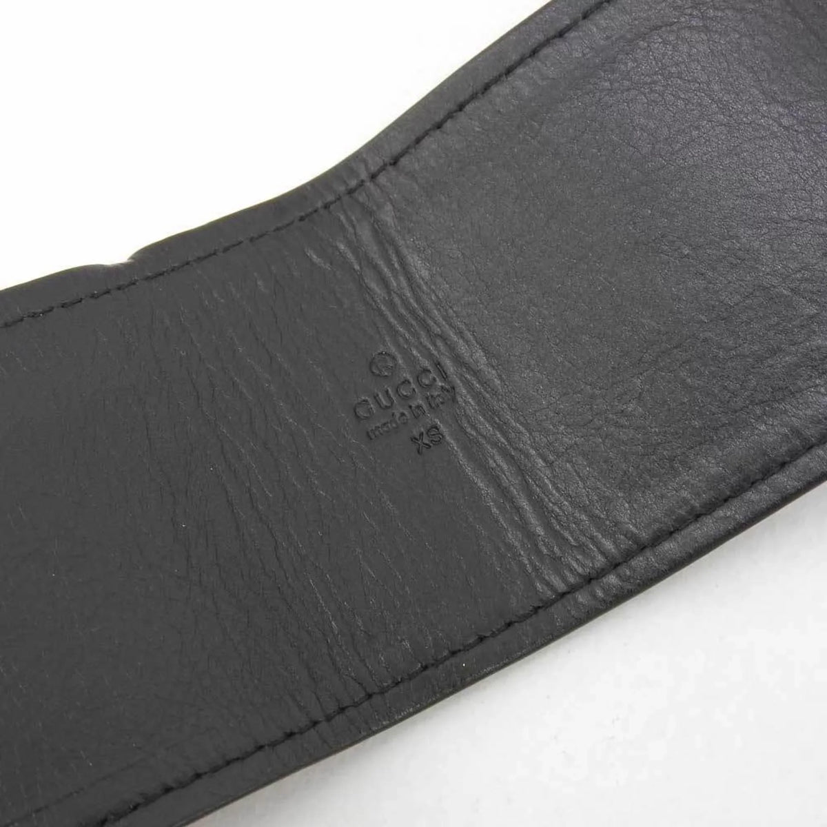 Pre-Owned Gucci  wide belt suede black gold metal fittings  waist (Good)