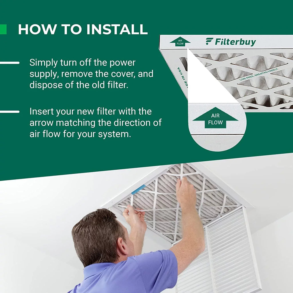Filterbuy 12x25x1  13 Pleated   Furnace Air Filters (4-Pack)