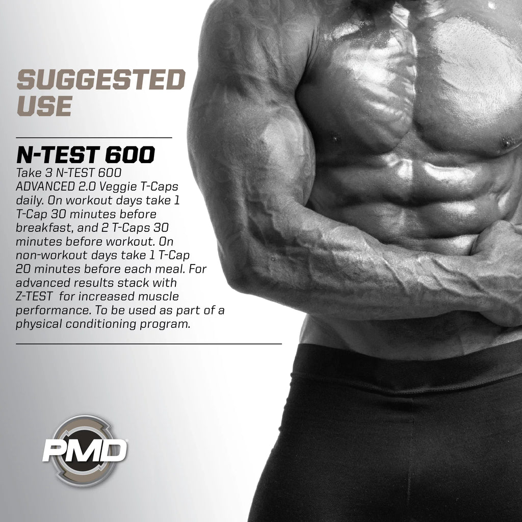 Sports -Test 600 Advanced Testosterone Booster for Men - Strong and Powerful With Testofen - Training And Bodybuilding - Lean Muscle Growth And Strength Gains - Test Boost (90 Veggie-Caps))