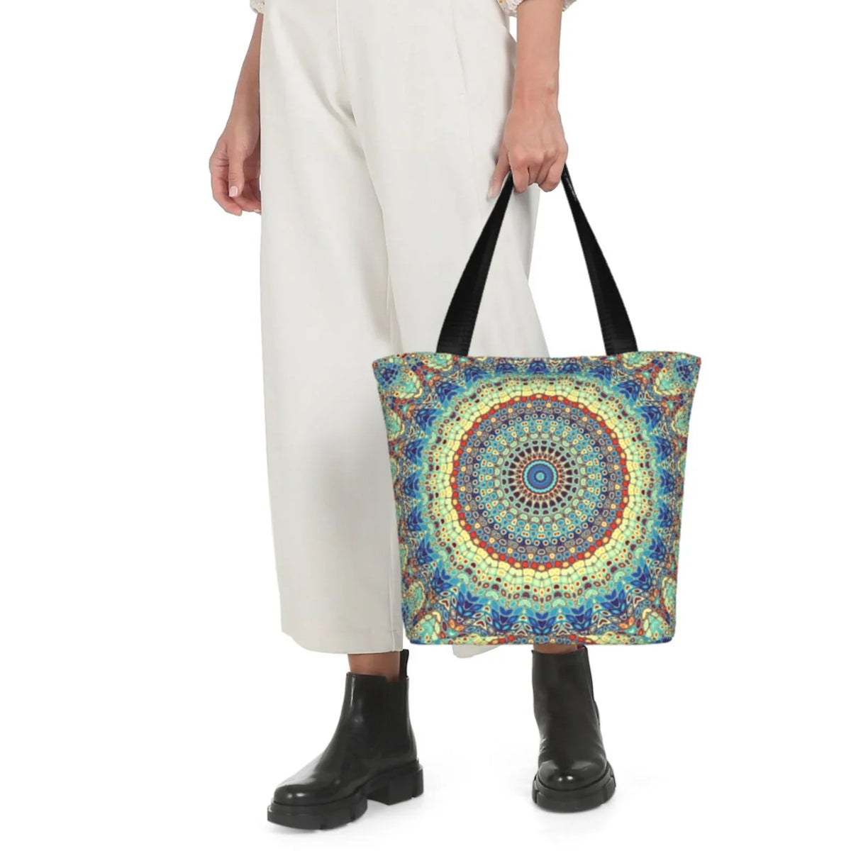 Lukts Round Mandala1 Tote Bag,Shoulder Bag Women' Hobos Handbags Large Capacity Shopping Bag