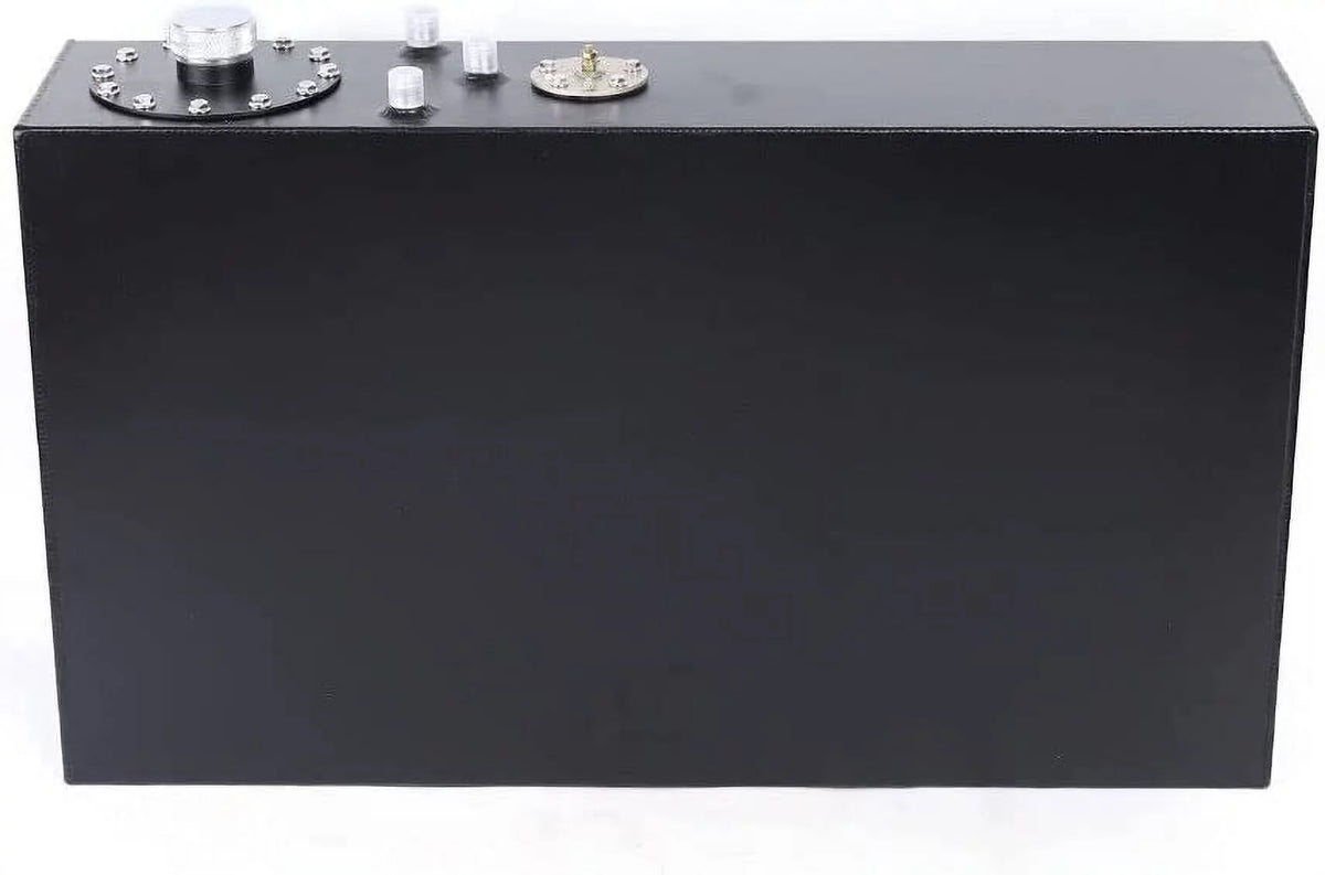 17 Gallon Automotive Replacement Fuel Tank, Universal 64L Aluminum Boat Gas Tank Fit for Street Rods/Street/Boats Full Aluminum Fuel Tank with Level Gauge Sender marine fuel tank Black