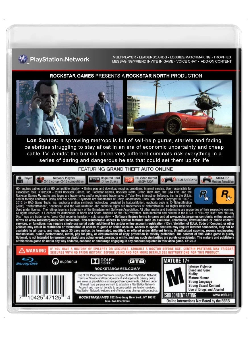 Used Grand Theft Auto  - PlayStation 3 (Used)