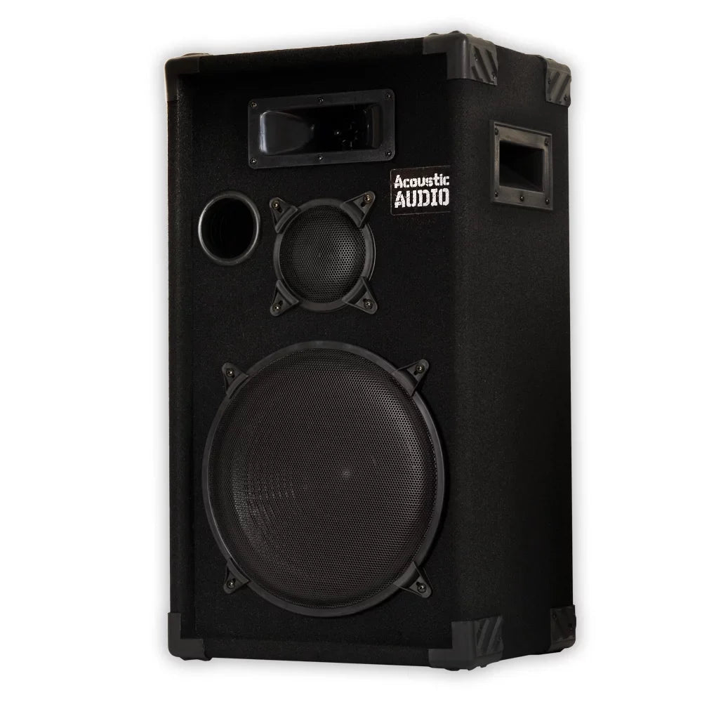 Acoustic Audio  Passive 12"  Speaker Pair 3 Way  Karaoke Band Speakers