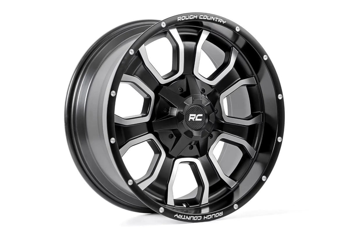 Rough Country 93 Series Matte Black Wheel | 20x10 | 8x170 | -18mm - 93201011
