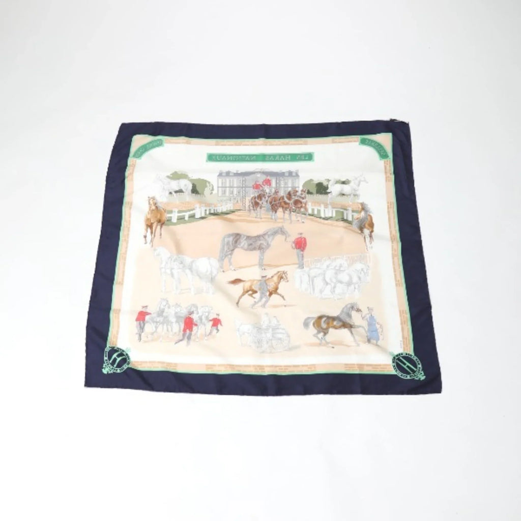 Pre-Owned     Kare90 Hermes Navy Scarf (Good)