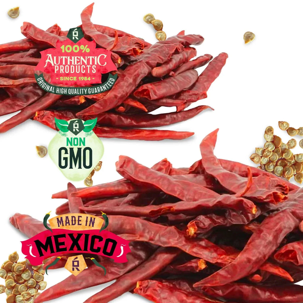 OLÉ  - Dried Chile Peppers 3 Pack Bundle (12 oz Total) - Ancho Chiles, Guajillo Chiles and Arbol Chiles - The Spicy Trio - Great For Mexican Recipes - Packaged In Resealable Bags