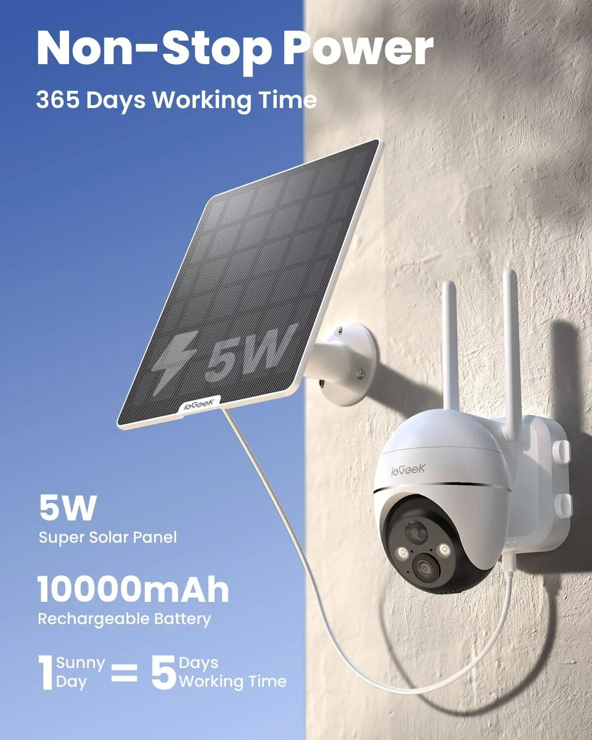 3G/4G  Cellular Security Camera Wireless, Outdoor, Solar Powered, 2K , 360° , No WiFi Surveillance Camera, Color Night Vision, &64GB  Card Included