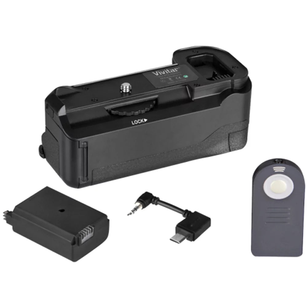 Vivitar Deluxe Power Battery Grip for Sony Alpha  +  Camera with Wireless Remote