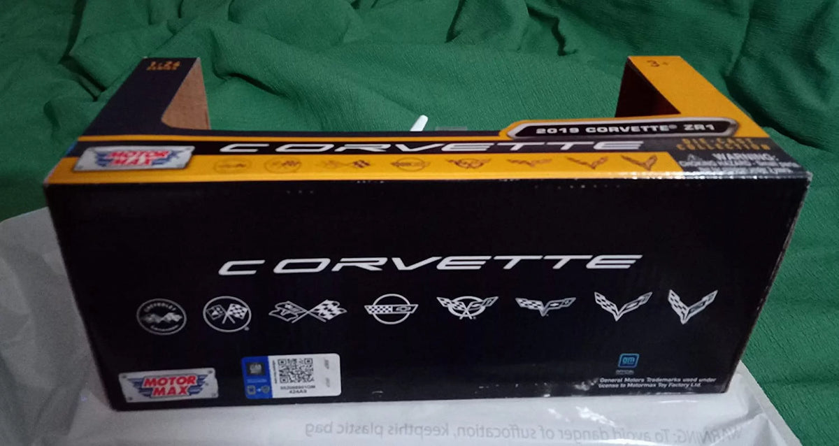 2019 Chevy Corvette , White - Motor Max 79356WH - 1/24 scale Diecast Model Toy Car
