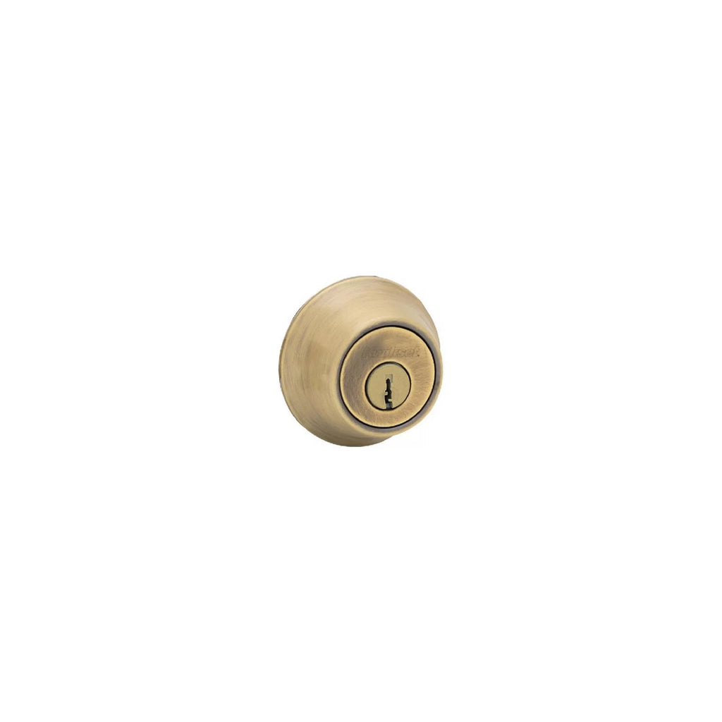 Kwikset 665 5      Security Double-Cylinder Deadbolt, Antique Brass - Quantity 1