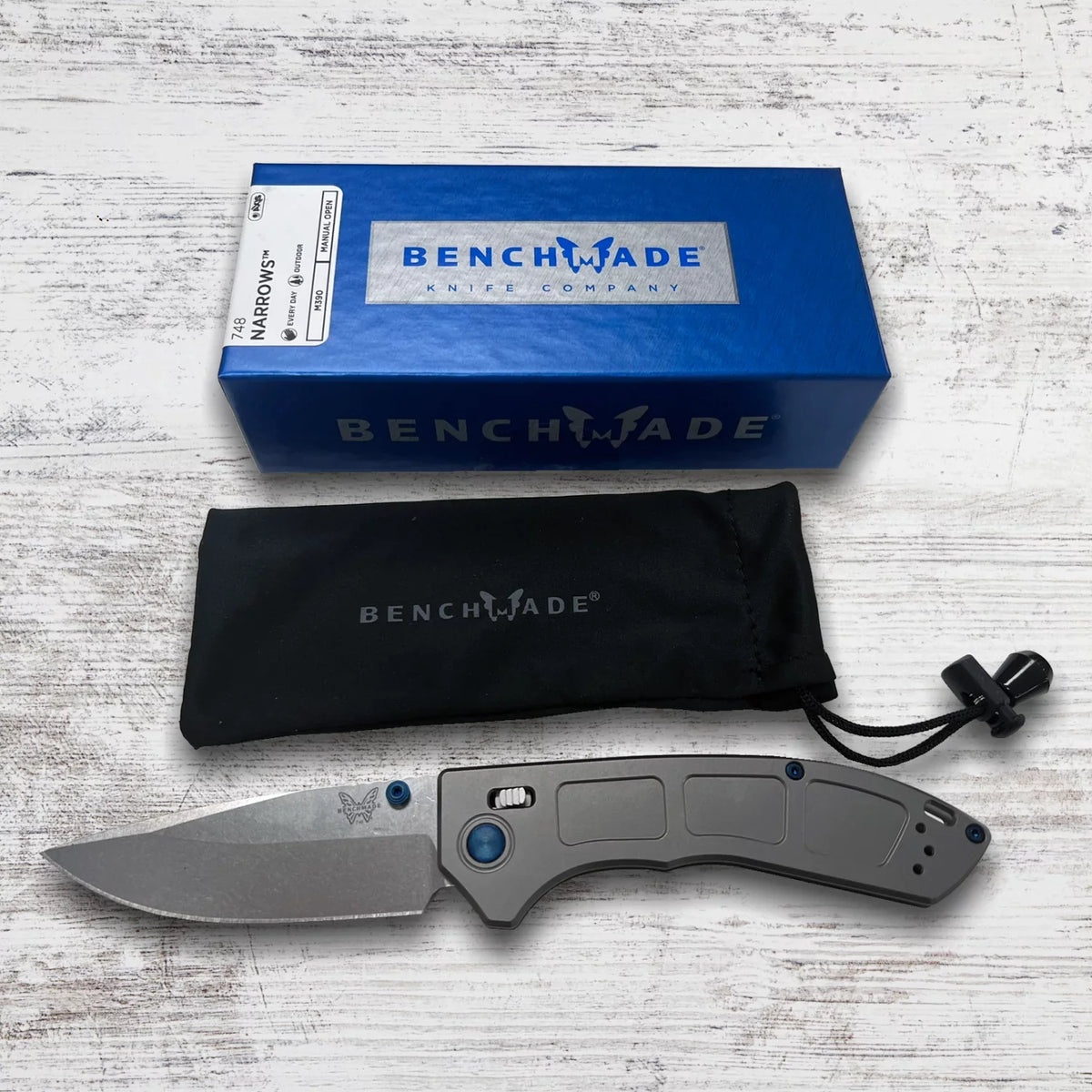 Benchmade 748 Narrows 3.43-Inch  Steel Blade Titanium Handle Folding Knife