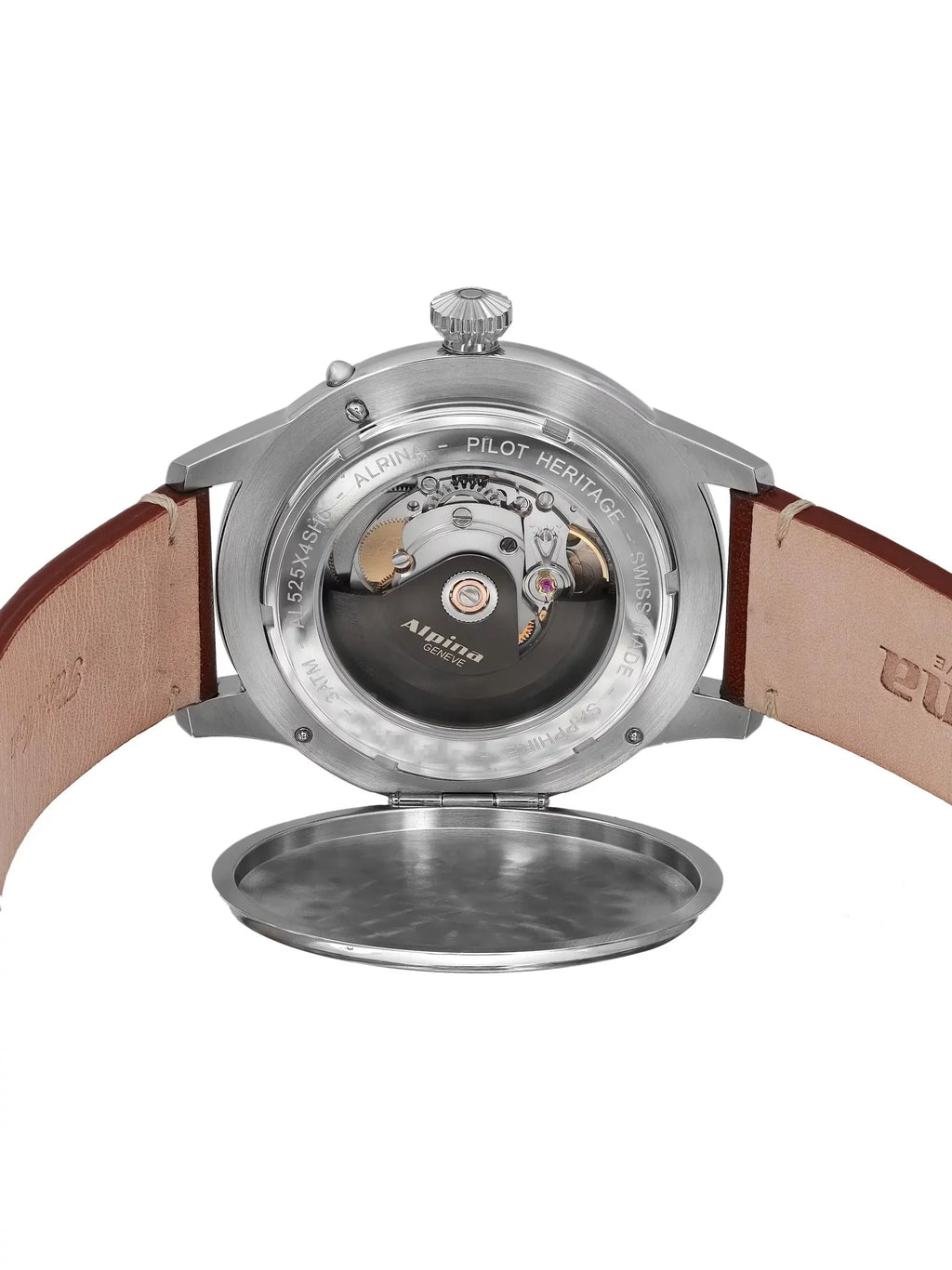 Alpina Pilot Heritage Startimer 44mm Steel Green Dial Mens Watch -525KBG4SH6