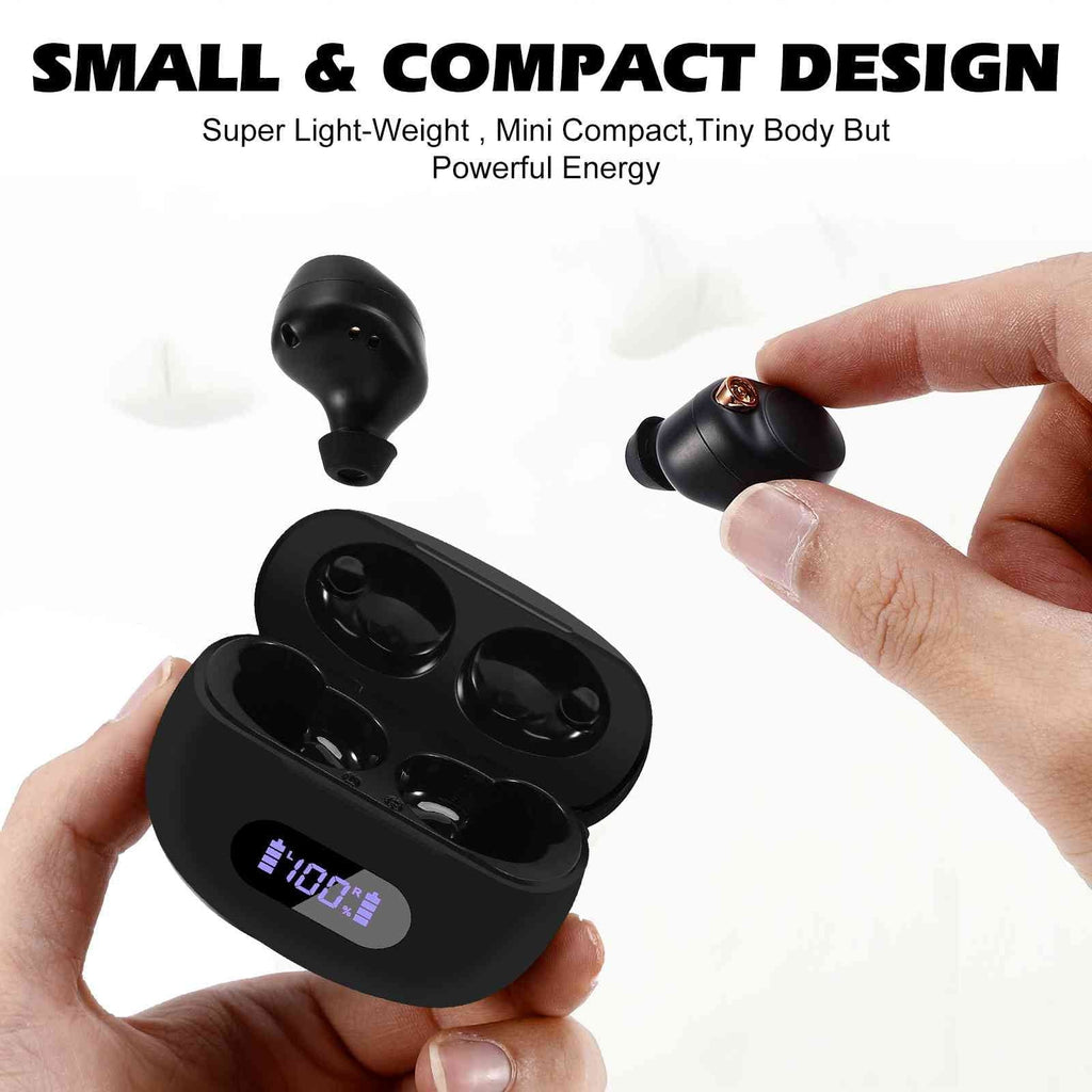 UrbanX True Wireless Bluetooth Earbuds + Charging Case, Black, Dual Connect,  Water Resistance, Bluetooth 5.2 Connection, Balanced, Bass Boost Compatible with Lenovo  Youth