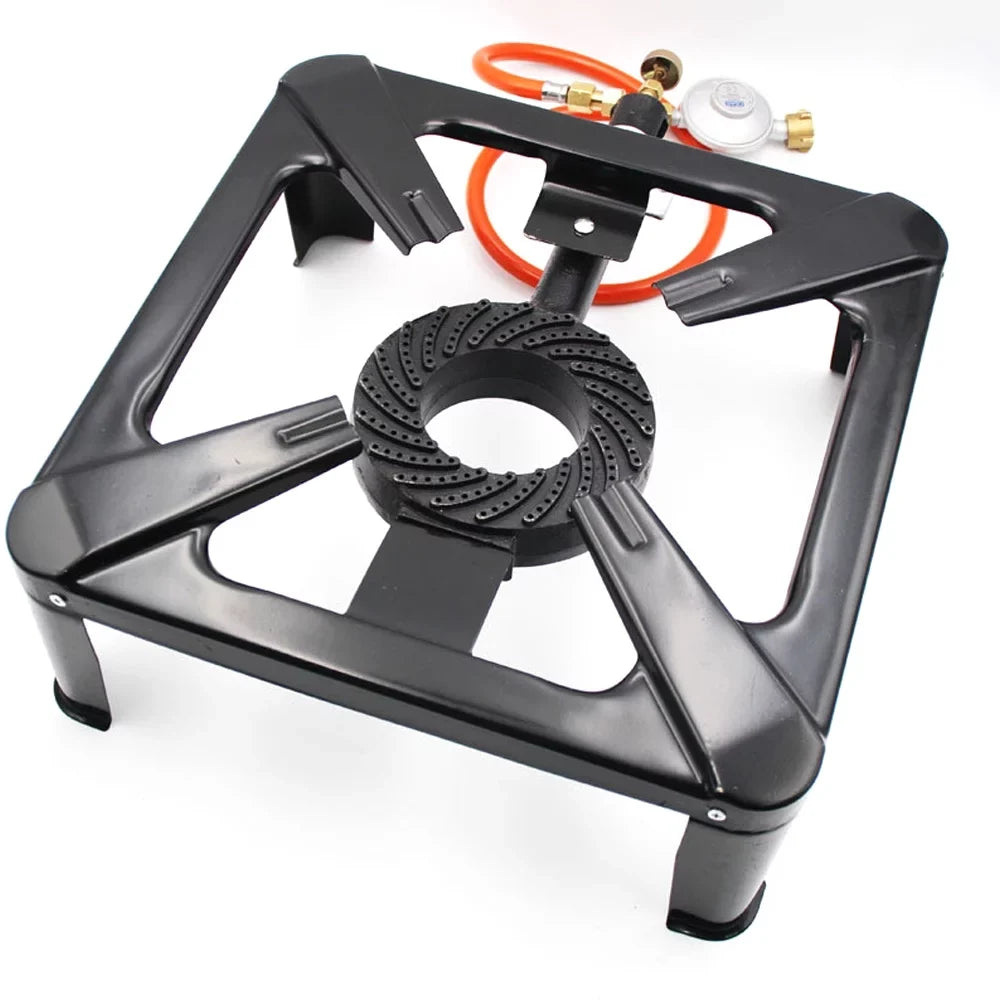 Nebublu Propane Gas Cooker - Single Cast Iron Stove for Camping , Portable and Efficient