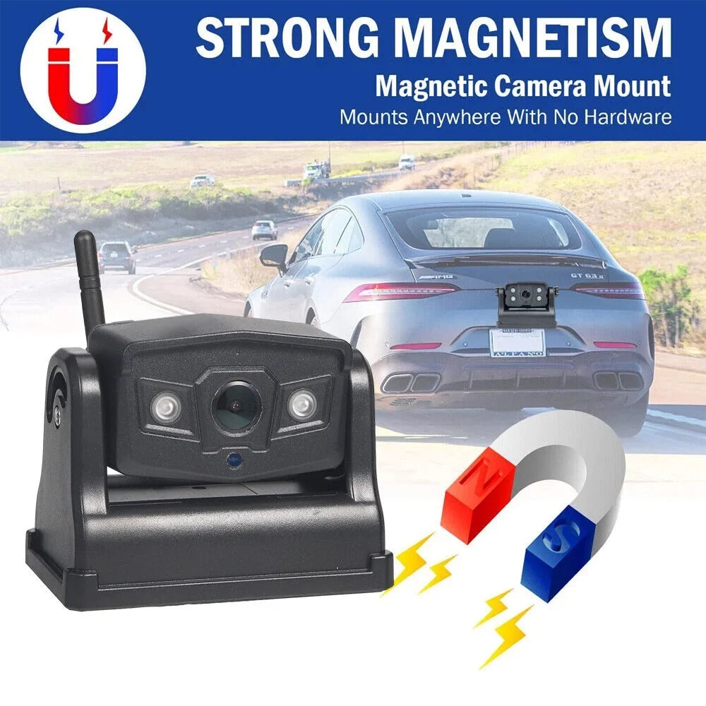JahyShow Magnetic WiFi Wireless Camera, Reliable Backup for Front/Rear View, 9600mAh Battery