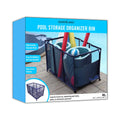 Essentially Yours Pool Noodles Holder, Toys, Floats, Balls and Floats Equipment Mesh Rolling Storage Organizer Bin, Kids Height, Large, (43"  x 25"  x 28" ), Blue Style 563009