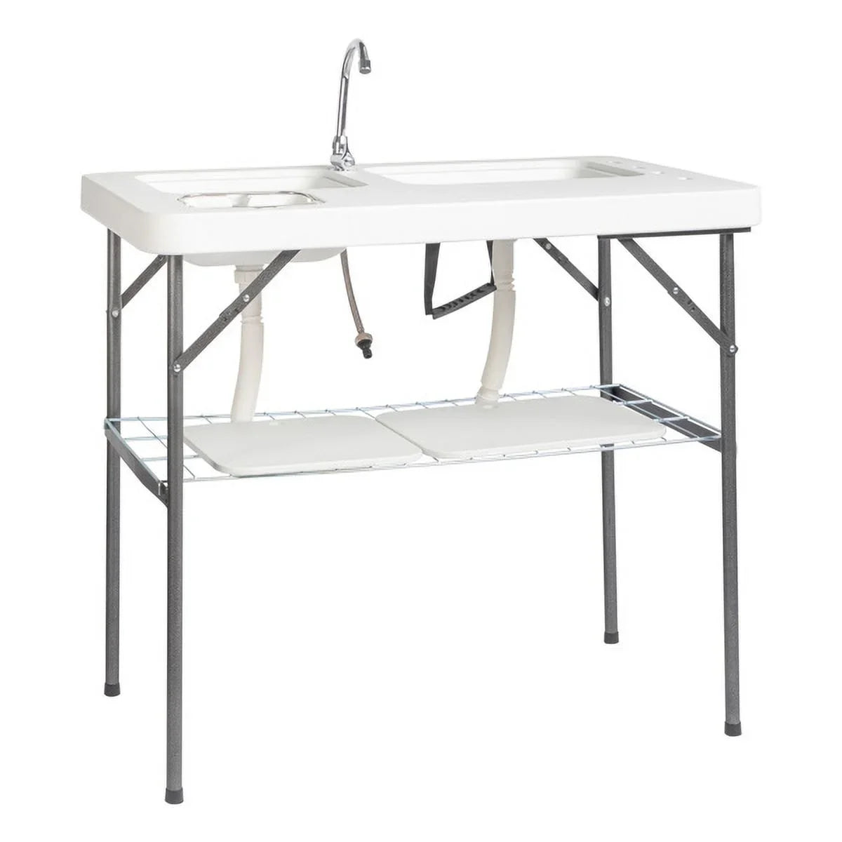 Outdoor Fish Cleaning Table - 36.38 - Prepare fresh fish outdoors with ease!