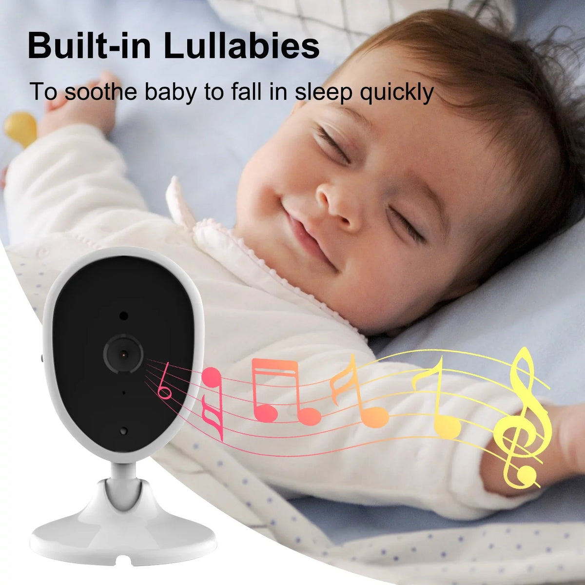 Arealer Wireless Monitor Video Monitor for Monitor with 2.8 Inch   Screen Room Detection  Functions Built-in Lullabies