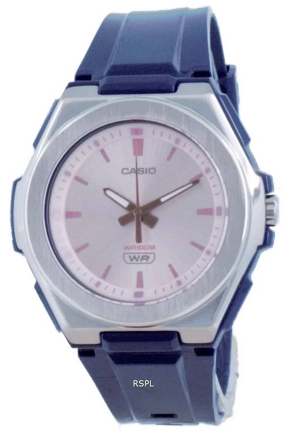 Casio Female Adult's Analog Quartz 100m Pink Dial Blue Resin Watch -2EV