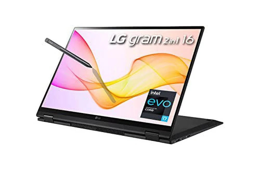 2023 Gram 16" 2-in-1 Ultralight Laptop   Touch Intel  i7-1260P 16GB  512GB+1TB NVMe  Iris Xe Graphics WiFi  Backlit Keyboard Fullday Battery Windows 11 w/Pen and