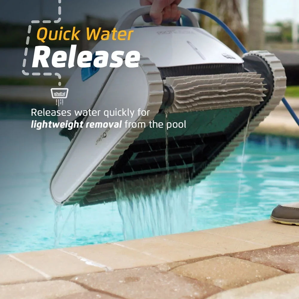Dolphin Proteus  Robotic Pool Vacuum Cleaner — Wall Climbing Capability — Powerful Waterline Scrubbing — Ideal for All Pool Types up to 50  in Length