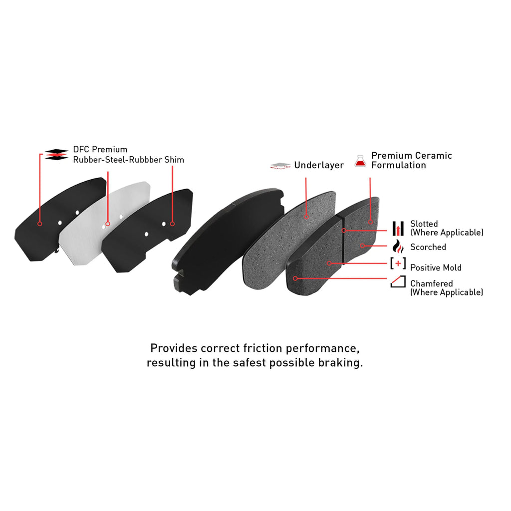 Dynamic Friction Company Front Geospec Brake Rotors with 3000 Series Ceramic Brake Pads includes Hardware 4312-67022 Fits select: 2011-2013  , 2014-2017   ///