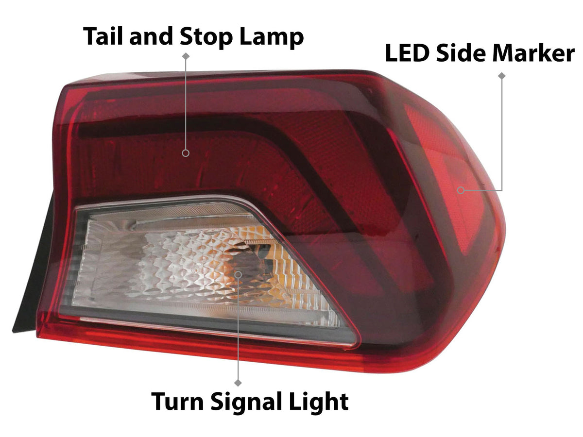 Replacement Tail Light Rear Lamp for 2021 2022 2023 2024   Type with Light Bulbs Included Outer Passenger Right Side 92402L3000