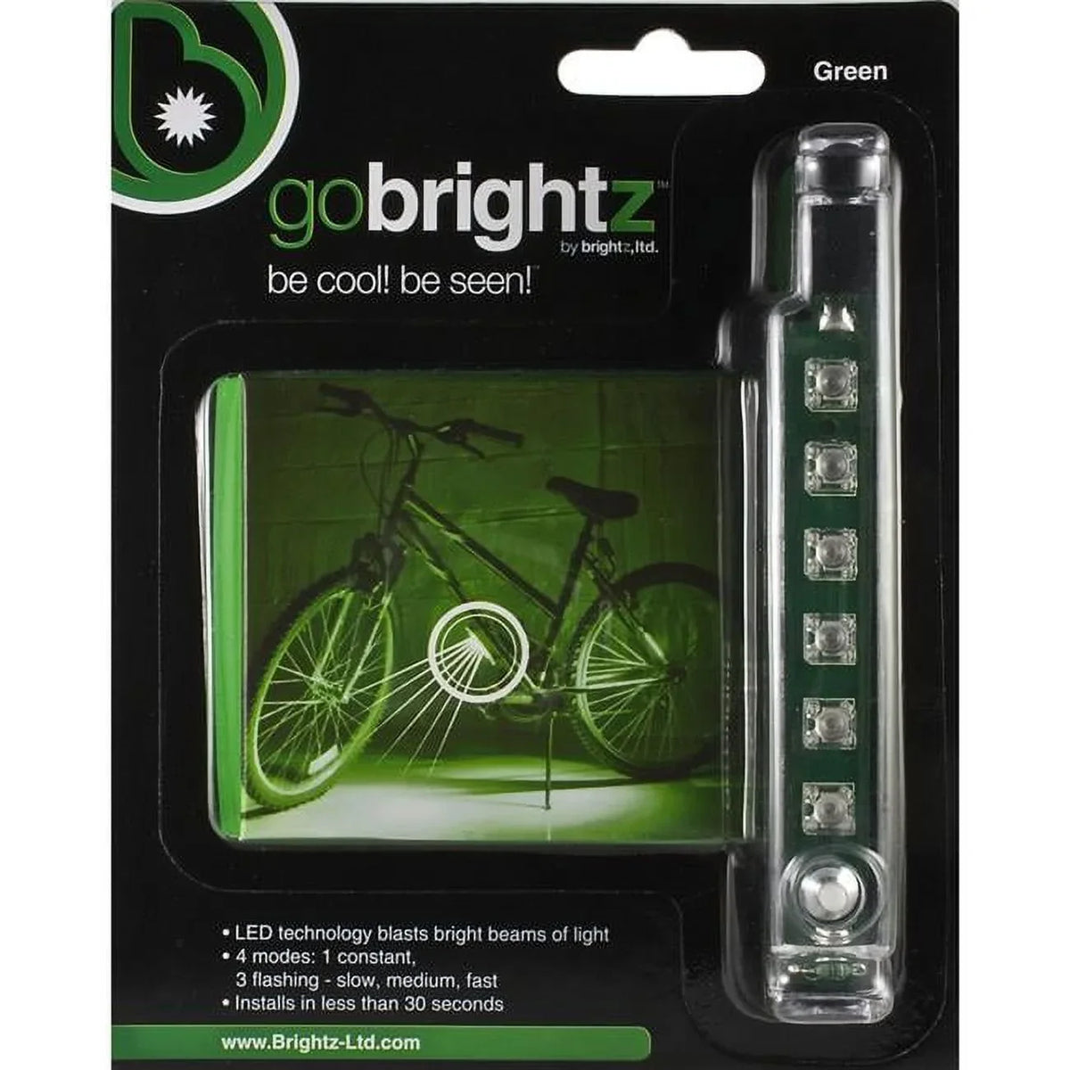 Brightz  Gobrightz Under Bike  Light  Green