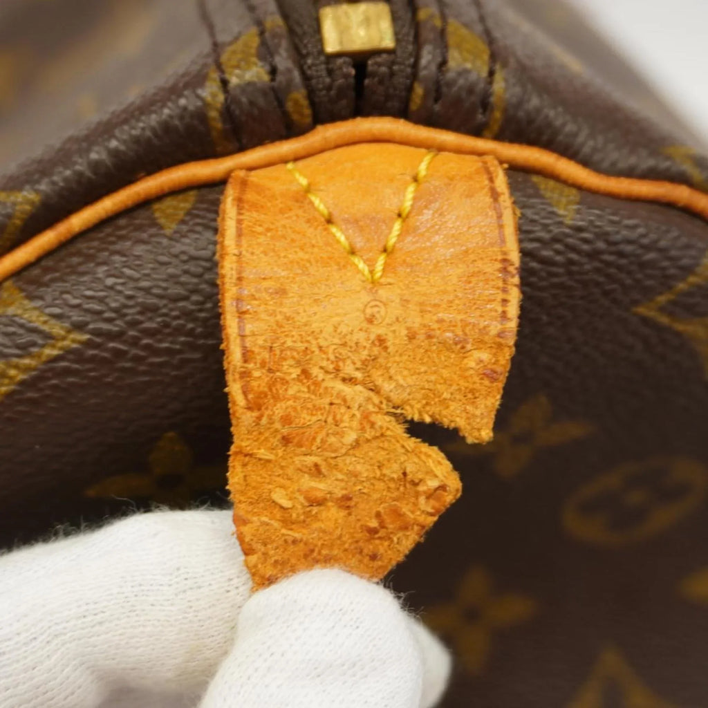 Pre-Owned Louis Vuitton Boston Bag Monogram Keepall 55  Brown Men's Women's (Good)