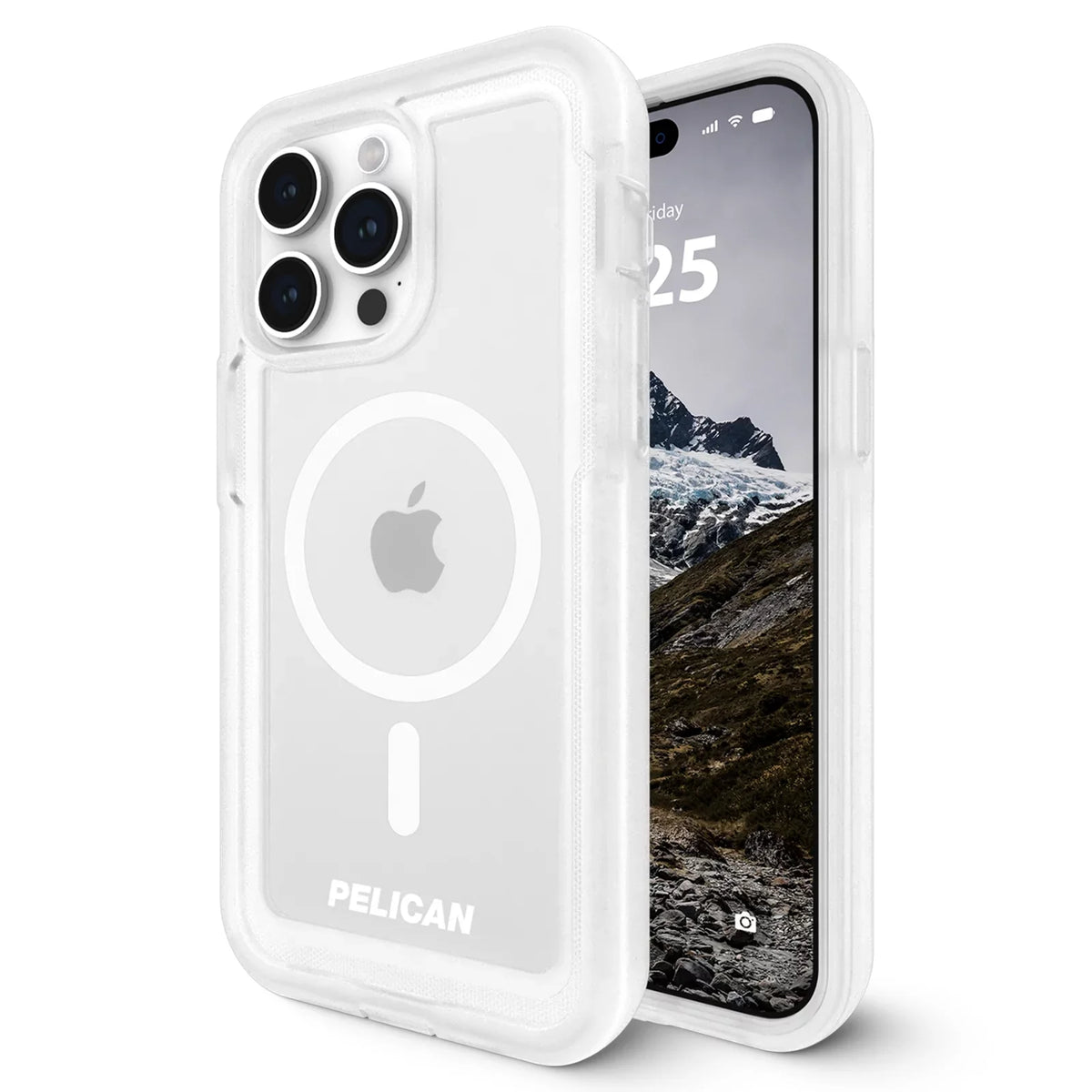 Pelican Voyager Series Apple iPhone 15 Pro Max Case with Belt Clip Holster [MagSafe Compatible] - Clear