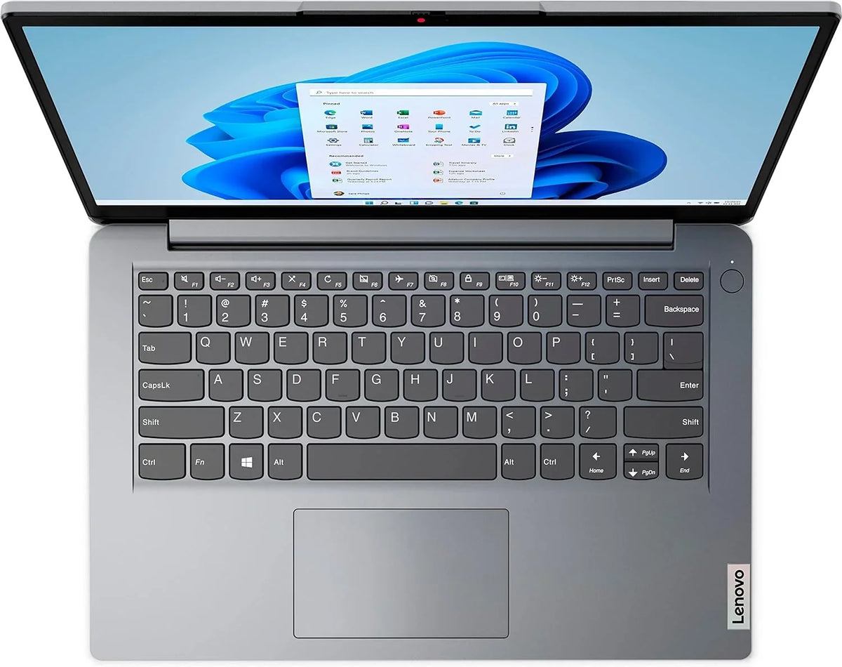 Lenovo IdeaPad 1i 14" Laptop Computer, Intel Pentium Silver  Processor, 4GB  , 128GB eMMC + 64GB  Card, WiFi 6, Bluetooth 5.1, 1-Year Office 365, Cloud Grey, Windows 11