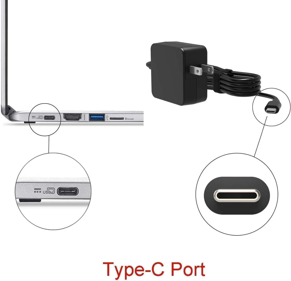 Guy-Tech 45w - Ac Adapter Compatible with Lenovo 100e Chromebook 81MA0000US Power Cord